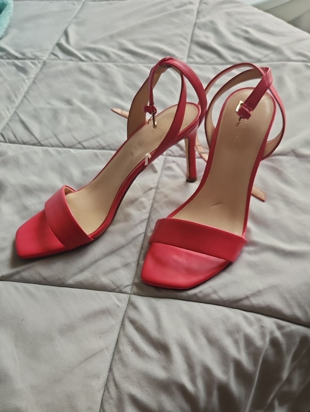 Nine West Hot Pink Open-Toe Stiletto Sandals